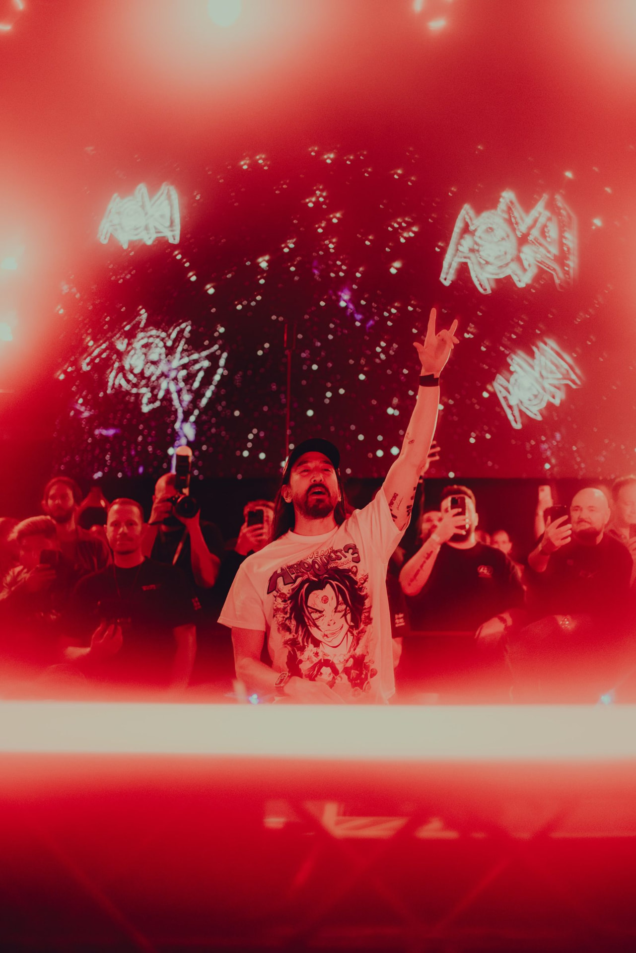 Steve Aoki with the crowd