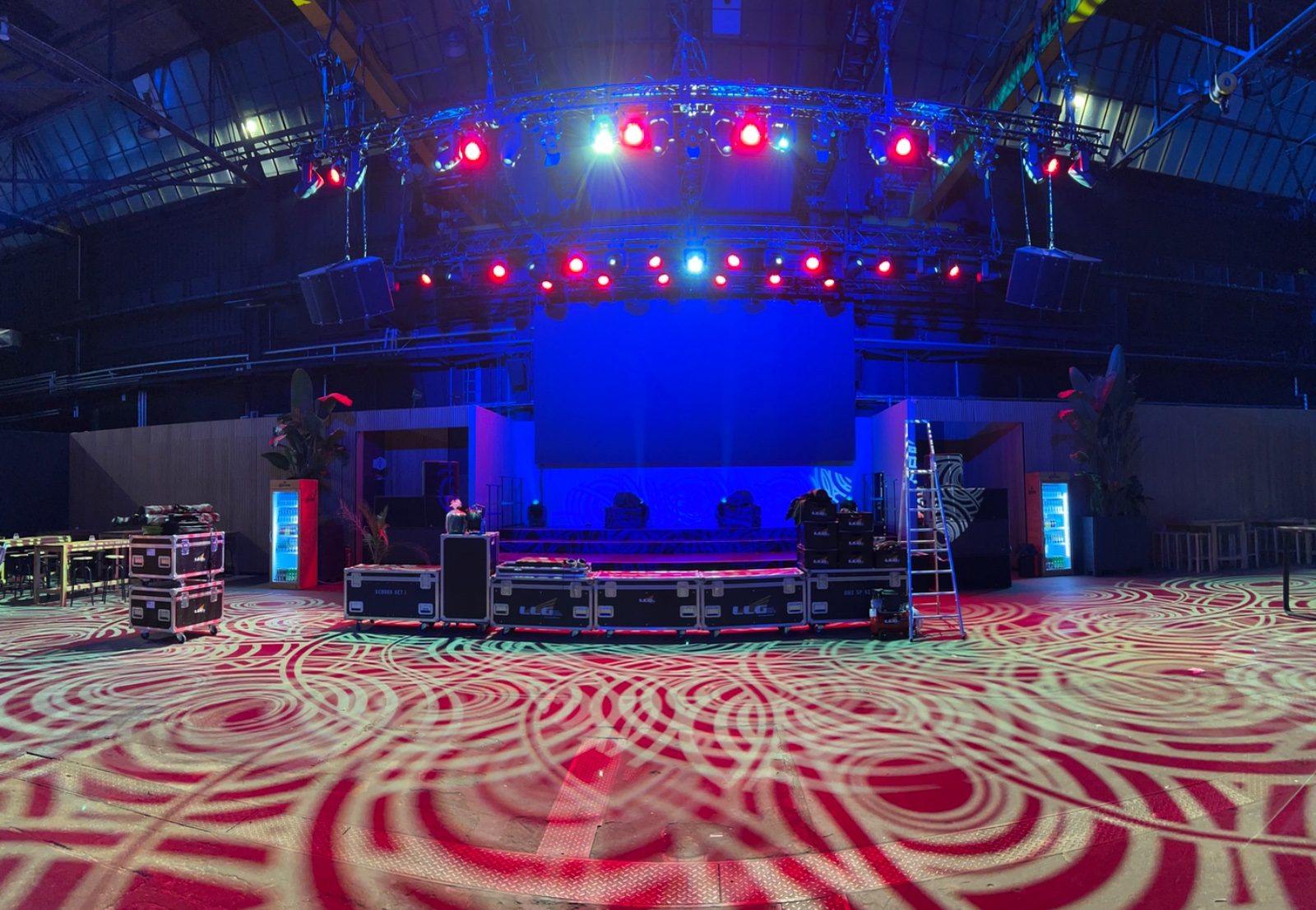 Empty venue before build-up, industrial hall 6